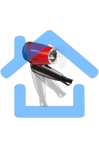 Фен Centek CT-2230 RBL красный/черный 1200Вт, 2 скорости и температуры нагрева, складная ручка