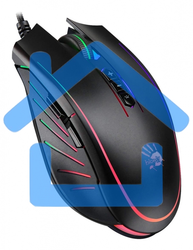 Мышь проводная A4Tech Bloody Q81 черный, 3200 dpi, USB, кнопки - 8