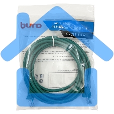 Патч-корд Buro UTP cat5E 3м зеленый RJ-45 (m)-RJ-45 (m)