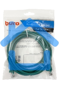 Патч-корд Buro UTP cat5E 3м зеленый RJ-45 (m)-RJ-45 (m)