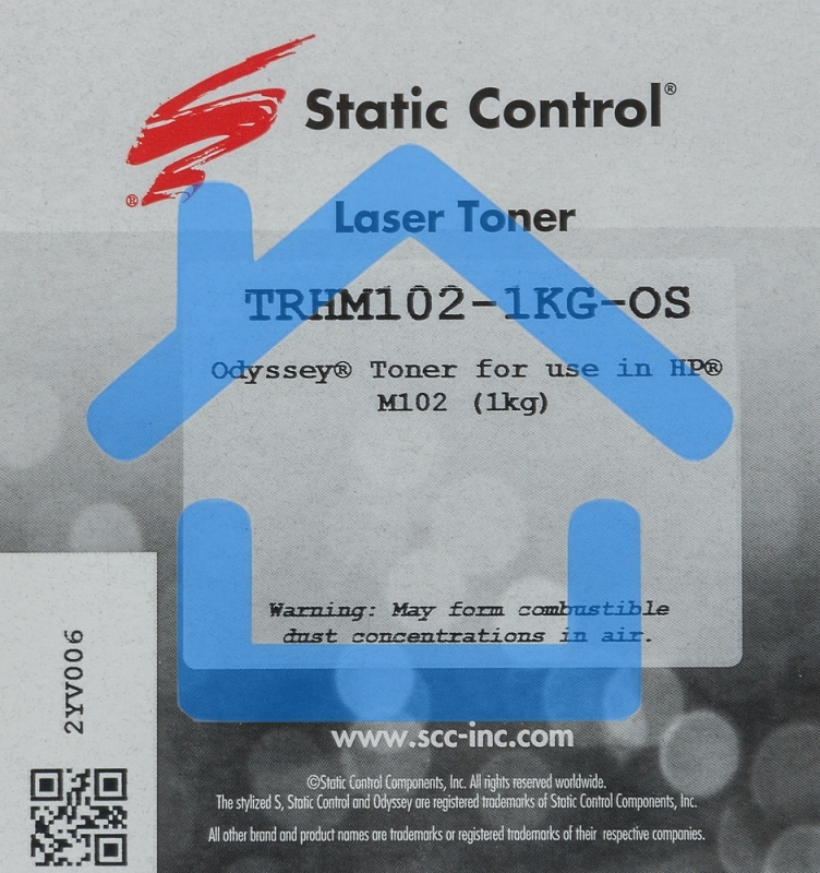 Тонер Static Control для HP LJ PM104/132, Bk, 1 кг, флакон