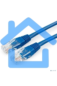 Патч-корд медный UTP Cablexpert PP10-1M/B кат.5e, 1м, литой, многожильный (синий)