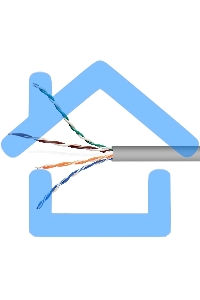 Кабель Cablexpert UPC-5051E-SOL/25, UTP indoor 4x2x0.51, CCA, кат.5е, однож., 25м, серый