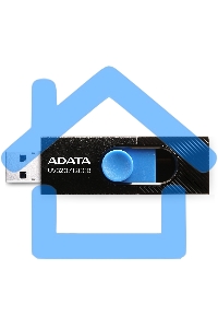 Флешка USB ADATA UV320 (AUV320-128G-RBKBL), 128 Gb, USB 3.2, R/W 100/30, черный/голубой