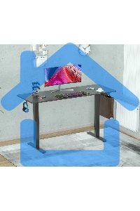 Стол для компьютера Cactus CS-EDL-BBK черный, столешница ДСП, каркас черный