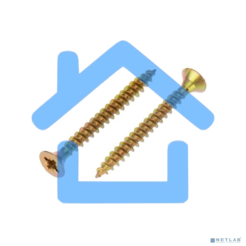 Саморез универсальный KRANZ 4х40, желтый цинк, короб (200 шт./уп.)