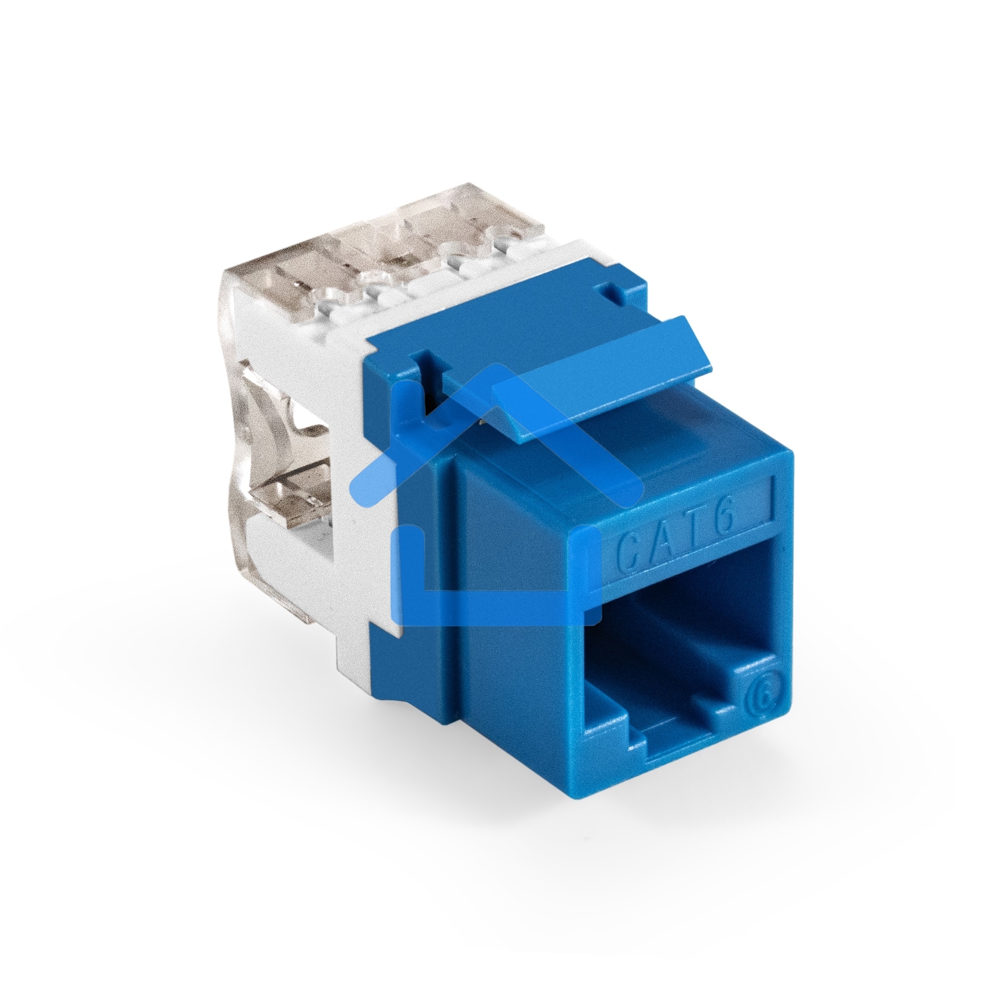 Модуль-вставка Keystone Jack RJ-45 ExeGate KJ-8P8C-U-C6-180-Dual (Кат.6, неэкранированная, 180 градусов, IDC Krone/110)