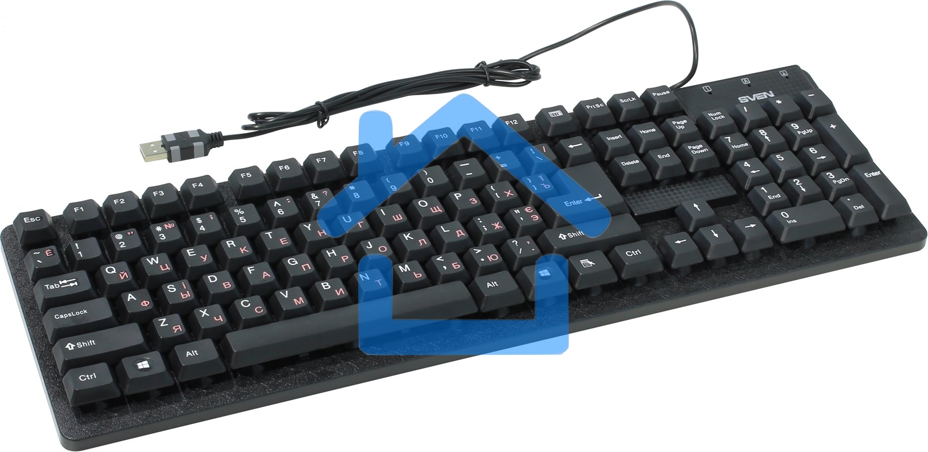 Клавиатура Keyboard SVEN Standard 301 USB черная SV-03100301UB