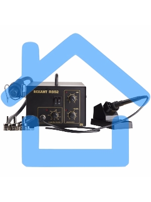 Паяльная станция Rexant, 2 в 1: паяльник+термофен, 150-480 °С