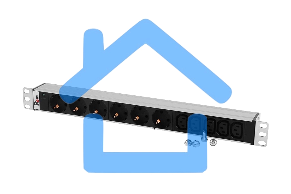 Блок распределения питания ЦМО R-10-6S-5C13-I-440-Z гор.размещ. 5xC13 6xSchuko базовые 10A без вилки