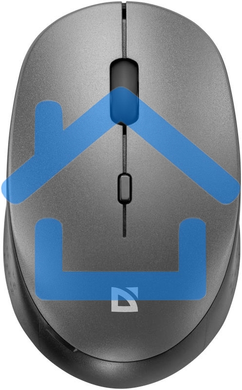 Мышь беспроводная Defender Auris MB-027 серый, 1600 dpi, радиоканал, USB, кнопки - 4