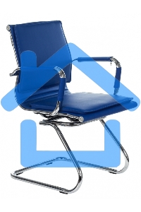 Кресло компьютерное Бюрократ CH-993-Low-V/blue синий, низкая спинка, искусственная кожа