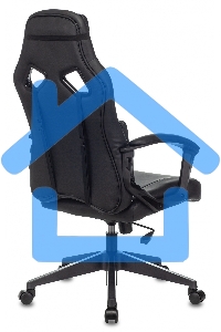 Кресло игровое Zombie DRIVER черный/белый, искусственная кожа, с подголов. крестовина пластик