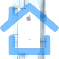 Защитное заднее стекло для iPhone 6/6S белый