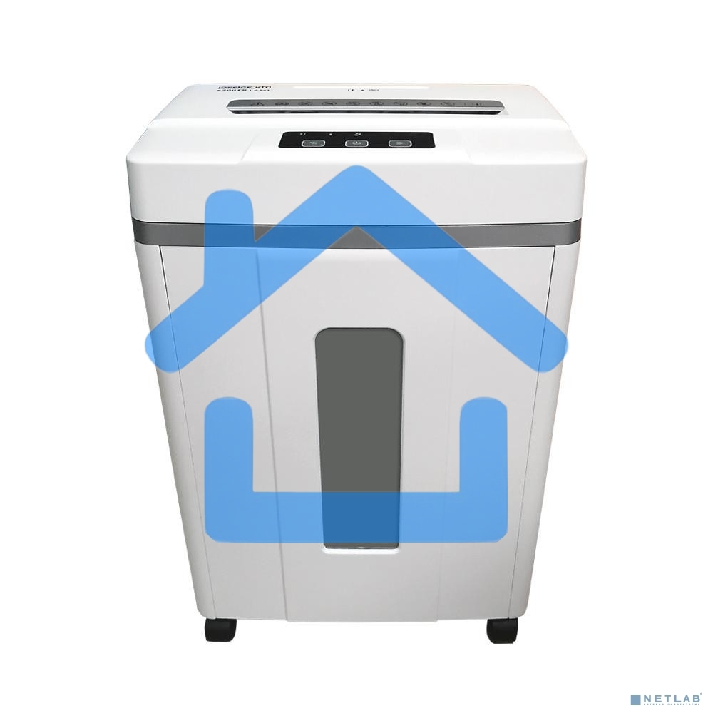 Шредер Office Kit S200TSCD 0,8x2 белый (секр.P-7) фрагменты 6лист. 25лтр. скобы пл.карты CD