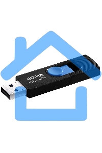 Флешка USB ADATA UV320 (AUV320-128G-RBKBL), 128 Gb, USB 3.2, R/W 100/30, черный/голубой