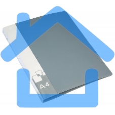 Папка с металлическим зажимом Бюрократ -PZ07CGREY A4, пластик, 0.7мм, внутренний и торцевой карман, серый