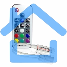 Мини контроллер LED радио (RF) 72 W/144 W, 17 кнопок, 12 V/24 V