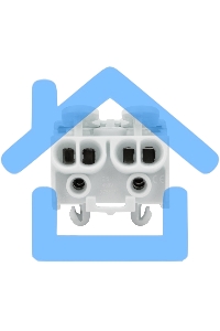 Клемма пружинная соединительная КСП 2-полюсная с монтажными ножками (100 шт./уп.) Rexant