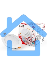 Светильник Gauss Elementary Downlight 5Вт 4000K белый круглый