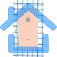 Защитное заднее стекло для iPhone 6/6S золотистый