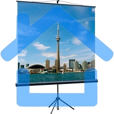 Экраны LUMIEN Lumien Экран на треноге 180x180 см Eco View LEV-100102 1:1 с возможностью настенного крепления