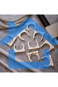 Крепеж-клипса для монтажного пистолета Ø 50 мм, белая (25 шт/уп) Rexant