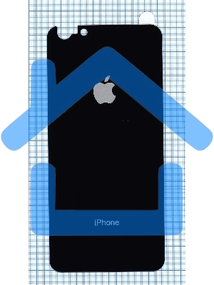 Защитное заднее стекло для iPhone 6/6S Plus черный