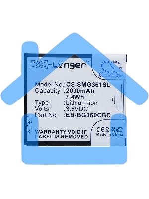 Аккумулятор CS-SMG361SL EB-BG360CBC для Samsung Galaxy J2 SM-J200F, SM-J200H 3.8V / 2000mAh / 7.60Wh