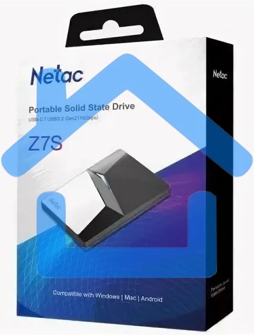 Внешний SSD Netac Z7S, 120 GB, USB 3.2 Gen 2 Type-C, R/W 550/480, черный