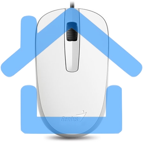 Мышь проводная Genius DX-120 белый, 1000 dpi, USB, кнопки - 3