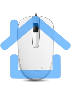 Мышь проводная Genius DX-120 белый, 1000 dpi, USB, кнопки - 3