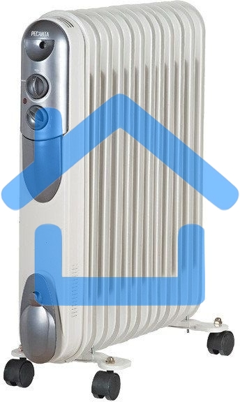 Обогреватель масляный Ресанта ОМПТ-12Н (12 секций) белый, 2500 Вт, 25 м2, термостат 67/3/5