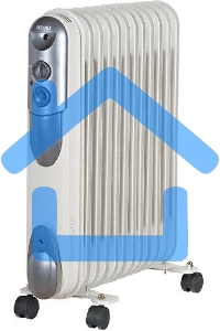 Обогреватель масляный Ресанта ОМПТ-12Н (12 секций) белый, 2500 Вт, 25 м2, термостат 67/3/5