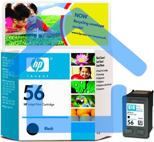 Картридж струйный HP №56 C6656AE черный для HP PCS 2100/DJ 5550/450/PS 7150/7350/7550 (520стр.)