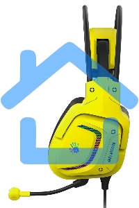 Наушники с микрофоном A4Tech Bloody G575 Punk желтый/черный 2м мониторные USB оголовье (G575 PUNK)