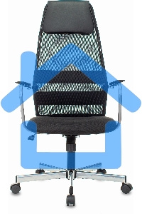 Кресло компьютерное Бюрократ KB-5M TW-01 3C11 черный, сетка/ткань, с подголов. крестовина металл хром