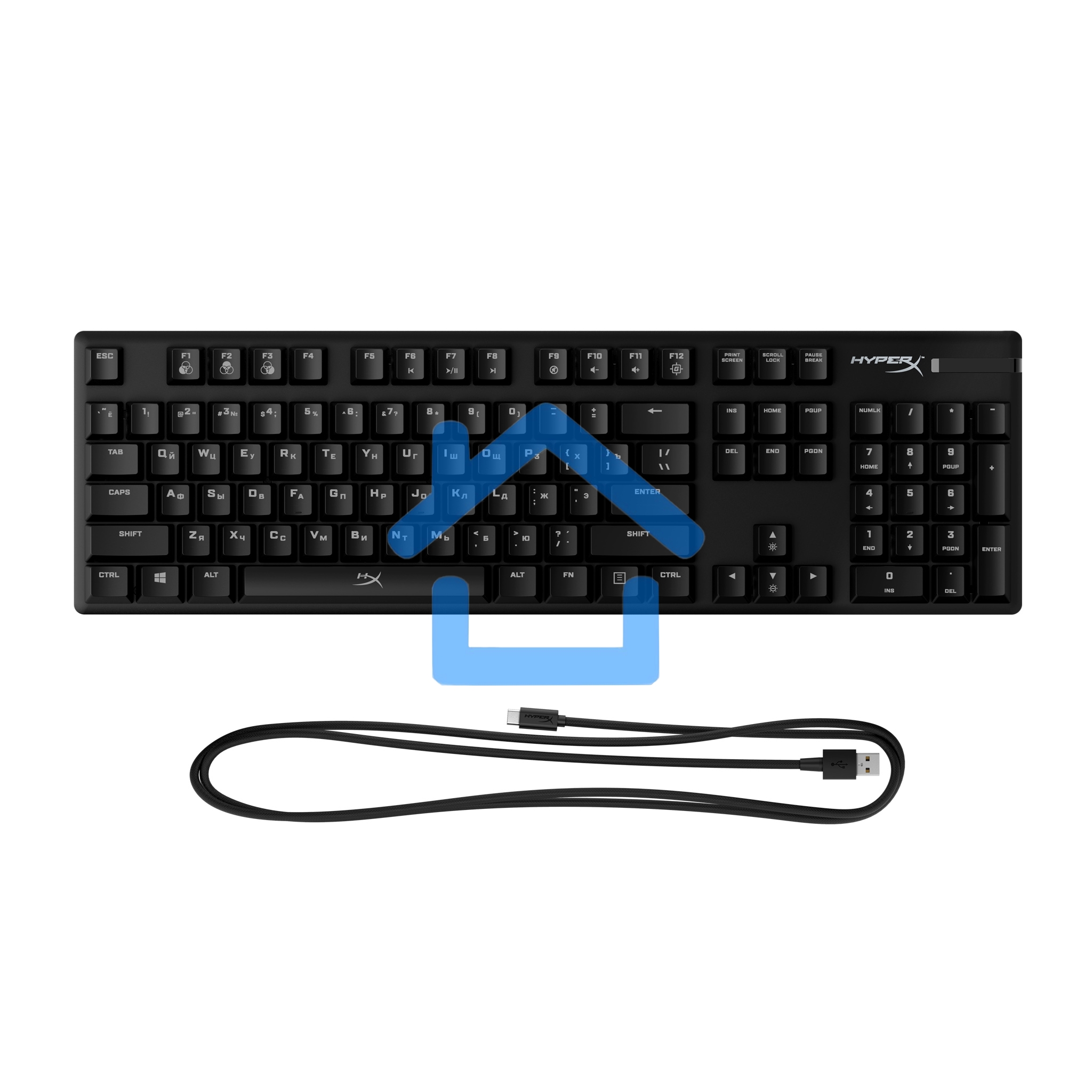 Клавиатура HyperX Alloy Origins (4P4F6AA#ABA) проводная, USB, черный