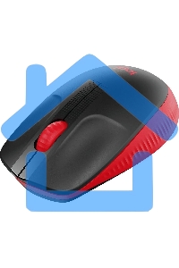 Мышь беспроводная Logitech M190 черный/красный, 1000 dpi, радиоканал, USB, кнопки - 3