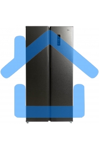 Холодильник Бирюса SBS 400 DI нержавеющая сталь двухкамерный 232/168 л морозилка слева, NoFrost, Side-by-side