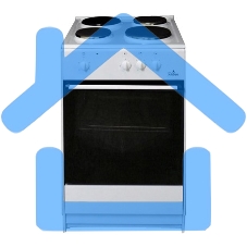 Плита электрическая Darina S EM 341 404 W белый/черный, конфорок 4 шт, духовка 50 л, 50 см x 85 см x 56 см