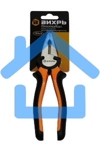Плоскогубцы ВИХРЬ 180мм.,никелированные,двухкомпонентные рукоятки