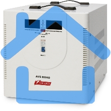 Стабилизатор напряжения Powerman AVS 8000D белый (8000ВА,40А,КПД 98%,циф. индикация вх./вых. напряж.)