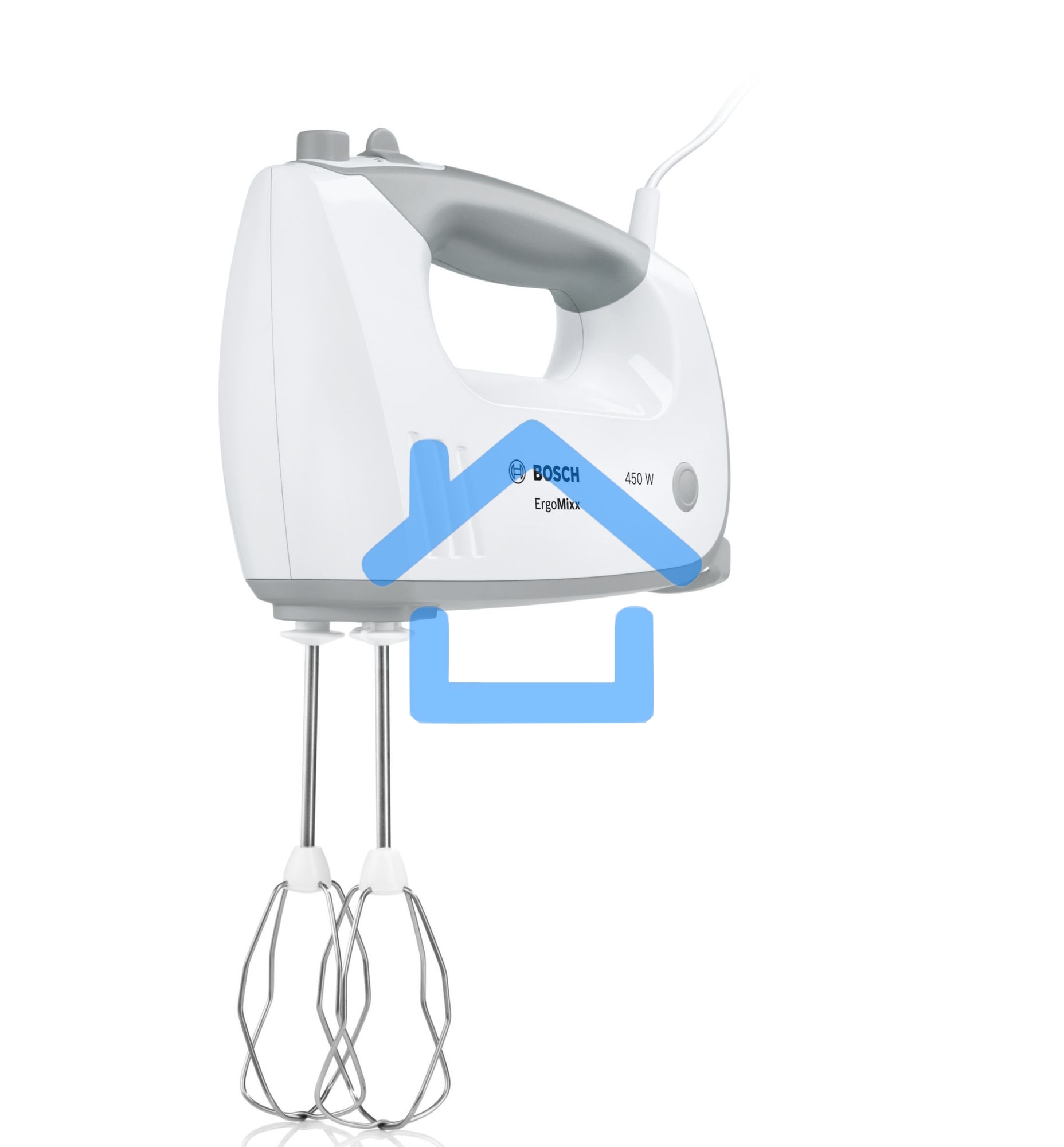 Миксер стационарный Bosch MFQ36460 450Вт белый/серый