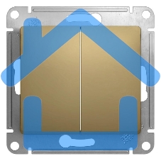 Механизм выключателя 2-кл. СП GLOSSA 10А IP20 10AX титан SchE GSL000451