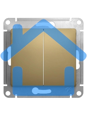 Механизм выключателя 2-кл. СП GLOSSA 10А IP20 10AX титан SchE GSL000451