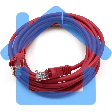 Патч-корд Buro UTP cat5E 3м красный RJ-45 (m)-RJ-45 (m)