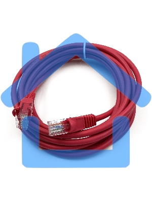 Патч-корд Buro UTP cat5E 3м красный RJ-45 (m)-RJ-45 (m)