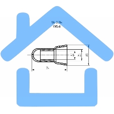 Концевая изолированная заглушка КИЗ-6, ø 4,8 мм (3,0-8,0 мм²) Rexant