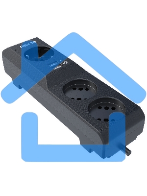 Сетевой фильтр Surge protector Pilot 3G 3xGP euro outlets, 10А/2.2кВа, 2xUSB, 7m, черный